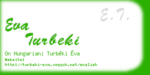 eva turbeki business card