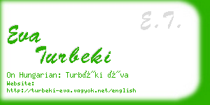 eva turbeki business card